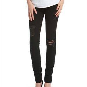Jessica Simpson distressed maternity skinny jeans